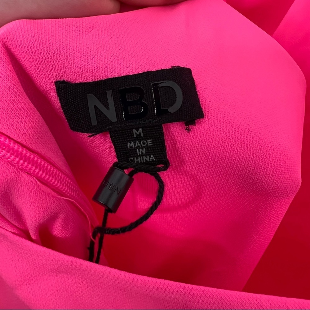 NBD Hot Pink Jacki Asymmetrical Midi Dress - Picture 6 of 8
